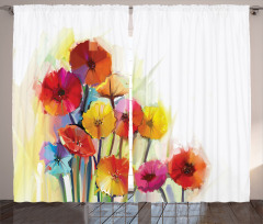 Gerbera Flower Romance Curtain