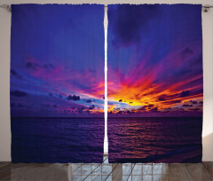 Dream Sunset Magenta Curtain