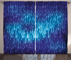 Cosmic Rain Effect Vivid Curtain
