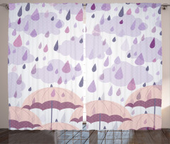 Pink Umbrellas Rain Curtain