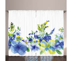 Watercolor Flower Curtain
