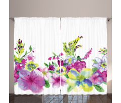 Watercolor Garden Curtain