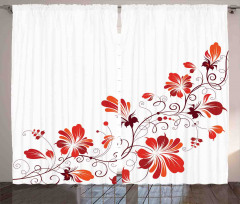 Floral Petal Ornaments Curtain