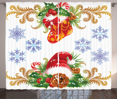 Stocking Santa Hat Curtain