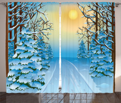 Cartoon Landscape Curtain
