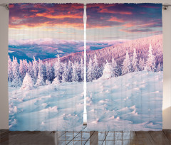 European Snowy Mountain Curtain