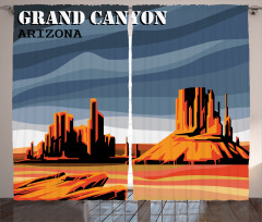 Cartoon Grand Canyon Curtain