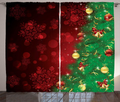 Jingle Bells Trees Curtain