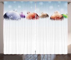 Winter Snow Field Curtain