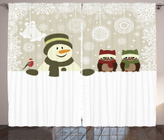 Snowflake Winter Day Curtain