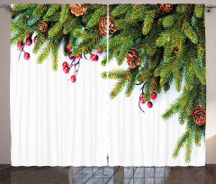 Tree Branches Cones Curtain