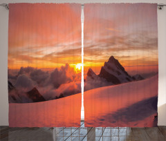 Sunrise in Swiss Alps Curtain