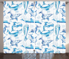 Sketch of Dolphins Curtain