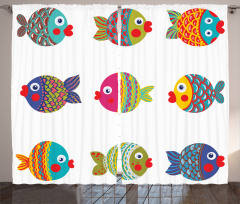 Cartoon Fish Curtain