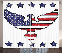 Patriotic Eagle Curtain