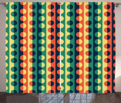 Half-Pattern Rings Curtain