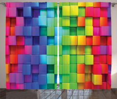 Rainbow Color Curtain