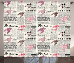 Fashion Magazine Retro Curtain