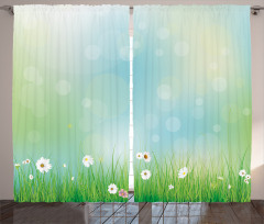 Spring Nature Field Curtain