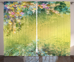 Spring Foliage Vintage Curtain