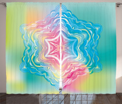 Flower Mandala Rainbow Curtain