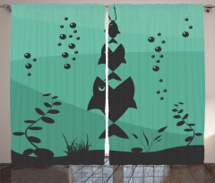 Underwater Life Themed Curtain