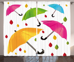 Colorful Umbrellas Leaf Curtain