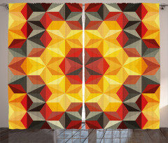 Geometric Fractal Art Curtain