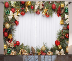 Garland Frame Noel Art Curtain