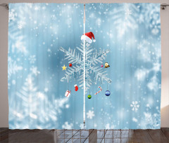 Noel Ornate Snowflake Curtain