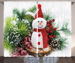 Funny Snowman Curtain