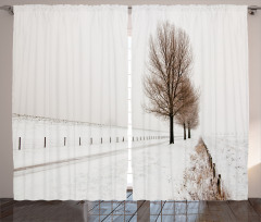 Snow Winter Frozen Curtain