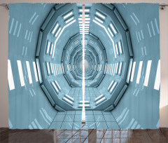 Cosmos Ufo Lands Curtain