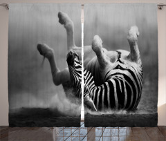 Savage Zebra Striped Curtain