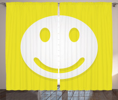 Positive Smiley Face Curtain