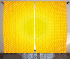 Yellow Ombre Circles Curtain