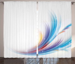 Rainbow Inspired Waves Curtain