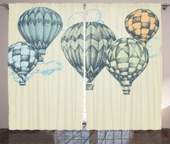 Air Balloons in Sky Curtain