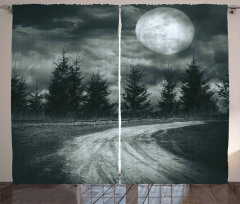 Moonrise Scenery Curtain
