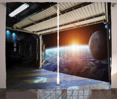 Earth Galaxy Space Curtain