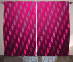 Abstract Striped Art Curtain