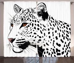Leopard Big Cat Spots Curtain