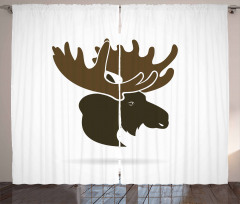 Canadian Deer Head Curtain