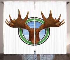Northern Fauna Deer Curtain