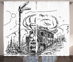 Railroad Drawing Curtain