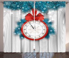Midnight Clock Pine Curtain