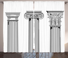 Antique Column Capitals Curtain