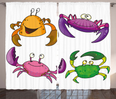 Funny Crabs Pattern Curtain
