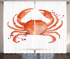 Sea Animals Theme Crabs Curtain