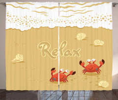 Card with Crabs Sea Curtain